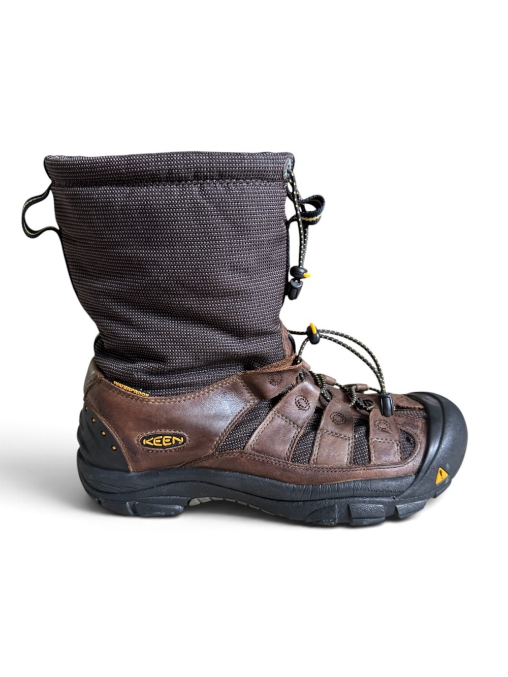 KEEN Shellback Waterproof PrimaLoft Insulated Snow Boots Brown Black Size 9.5